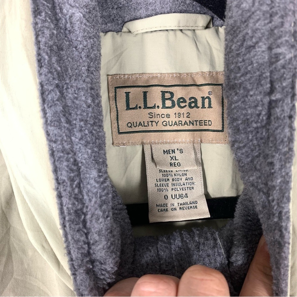 Vintage LL Bean Coat Mens XL Beige Parka Thinsulate Insulated Winter Jacket 0UU6 - Picture 3 of 16